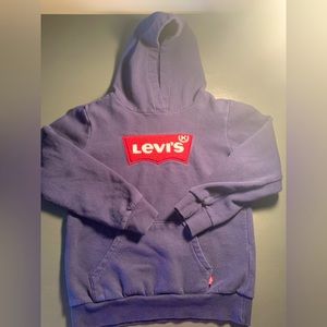 Kids Vintage Levi's hooded Navy sweatshirt. Size kids medium. Great condition.